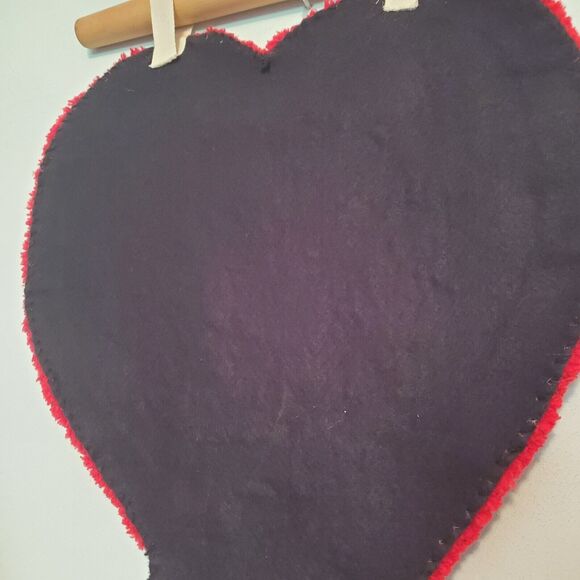 Retro Betty Boop Heart Shaped Wall Decor Or Rug Unique Hand Made Felt Backed - Picture 5 of 6